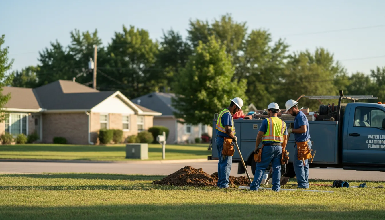 Residential water line and bathroom plumbing service in Lamesa, TX